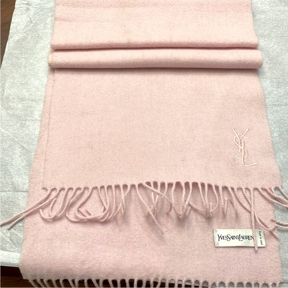 Authentic YSL Yves Saint Laurent 100% Wool Scarf - Picture 2 of 4